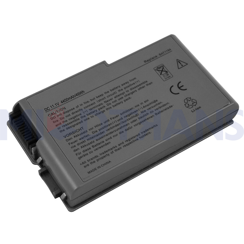 Batterie d'ordinateur portable pour Dell Latitude D500 D505 D510 D520 D530 D610 D600 500M 510M 600M W1605 YD165 G2053A01 C1295