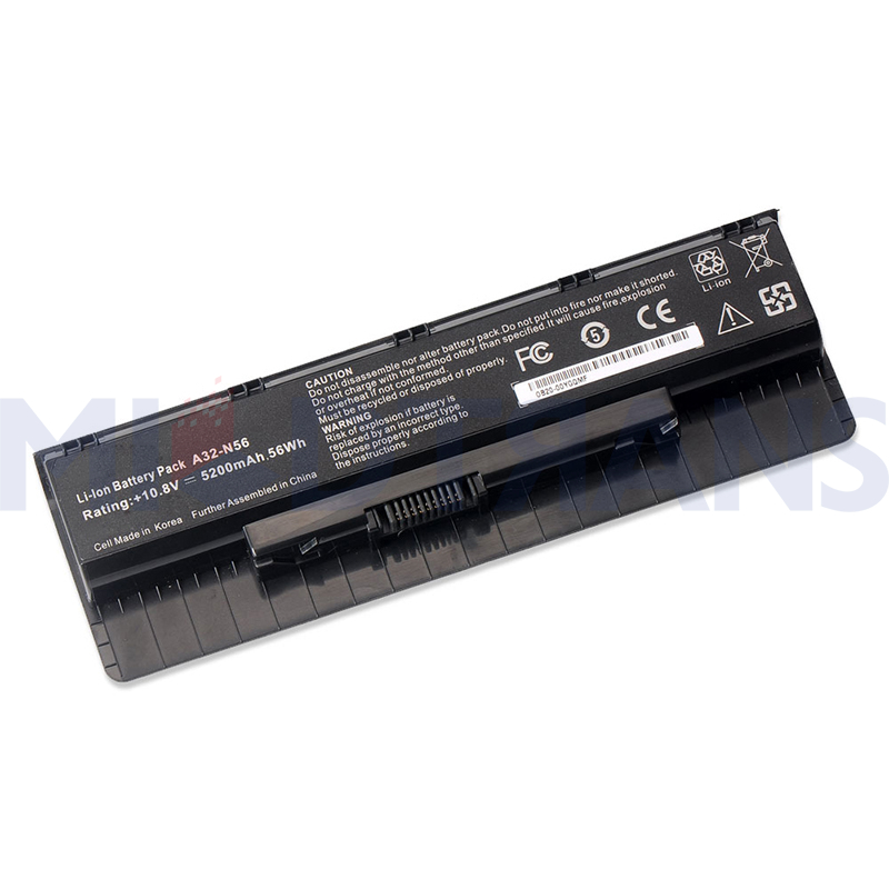 Pour ASUS A31-N56 A32-N56 A33-N56 B53 F45 N46 N76 R500 Batterie pour ordinateur portable