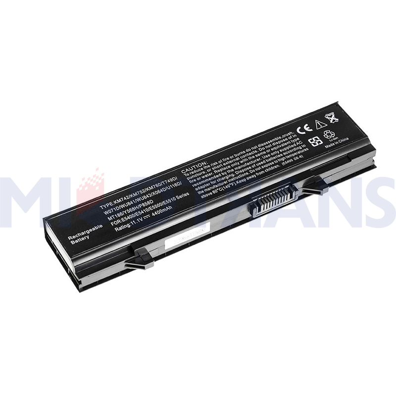 Batterie d'ordinateur portable pour Dell Latitude E5400 E5410 E5500 E5510 KM742 KM668 WU841