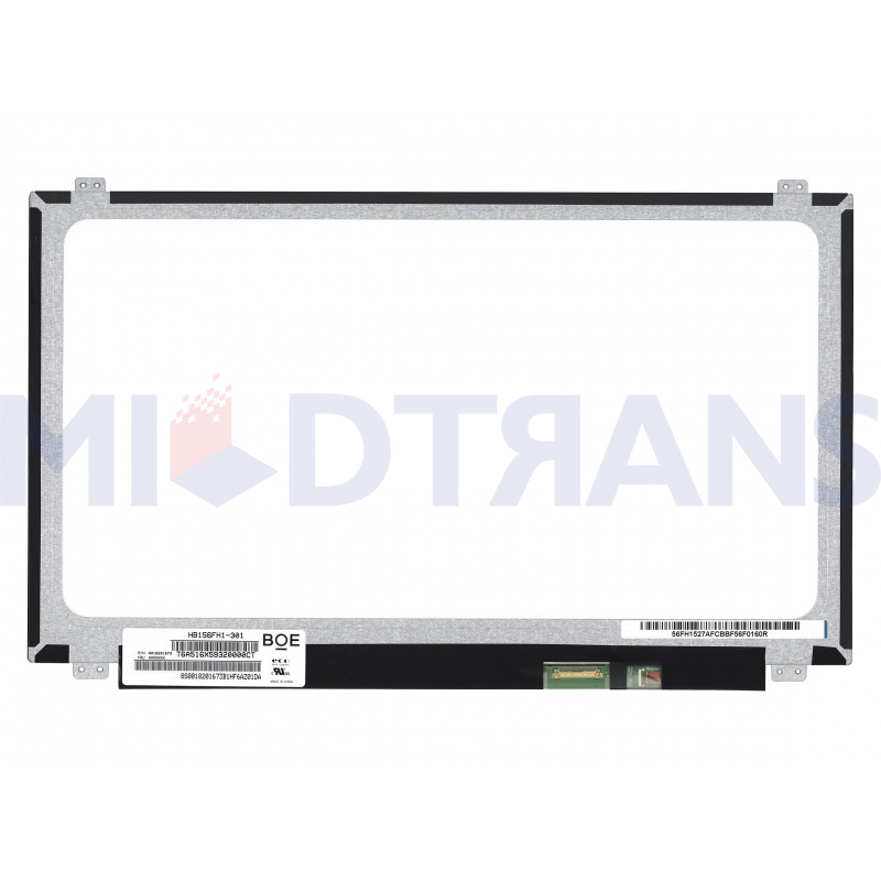 HB156FH1-301 HB156FH1 301 15,6 '' Slim FHD 60Hz EDP 30 Pins Affichage de l'écran de remplacement pour l'ordinateur portable Lenovo